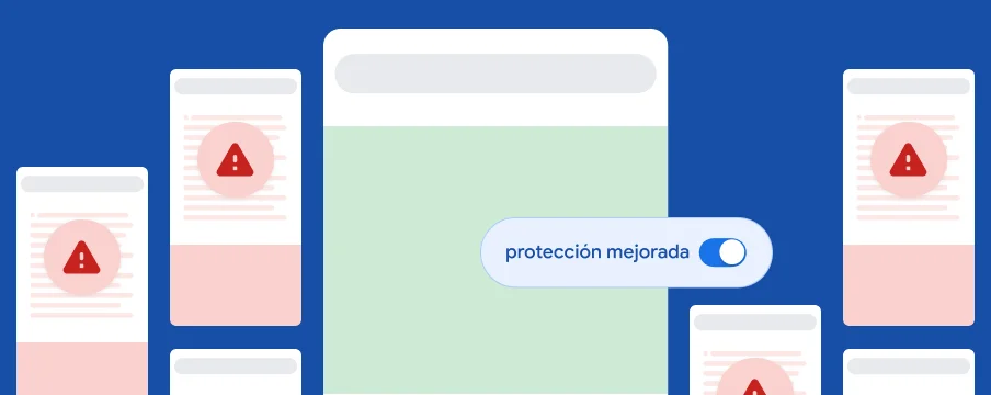 Cuando la protección mejorada está activada, te protege en diferentes sitios web y productos de Google