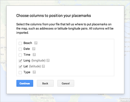 Select Location Column